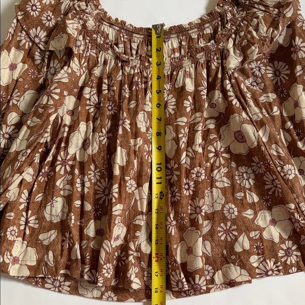 Free People Top Blouse Miss Daisy Printed Top Floral Boho shirt size XS - Picture 14 of 16
